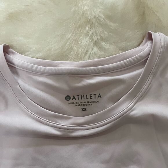 Athleta Light blush Pink Mesh bottom and sides Tank Top size extra small xs - Picture 4 of 4